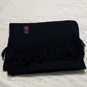 Black Fringed Wrap 80” X 30”